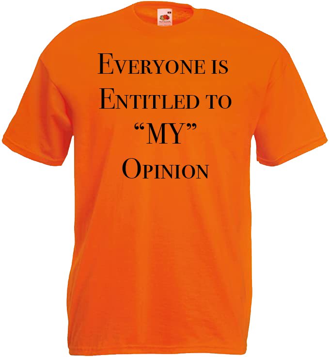 Everyone is Entitled To My Opinion